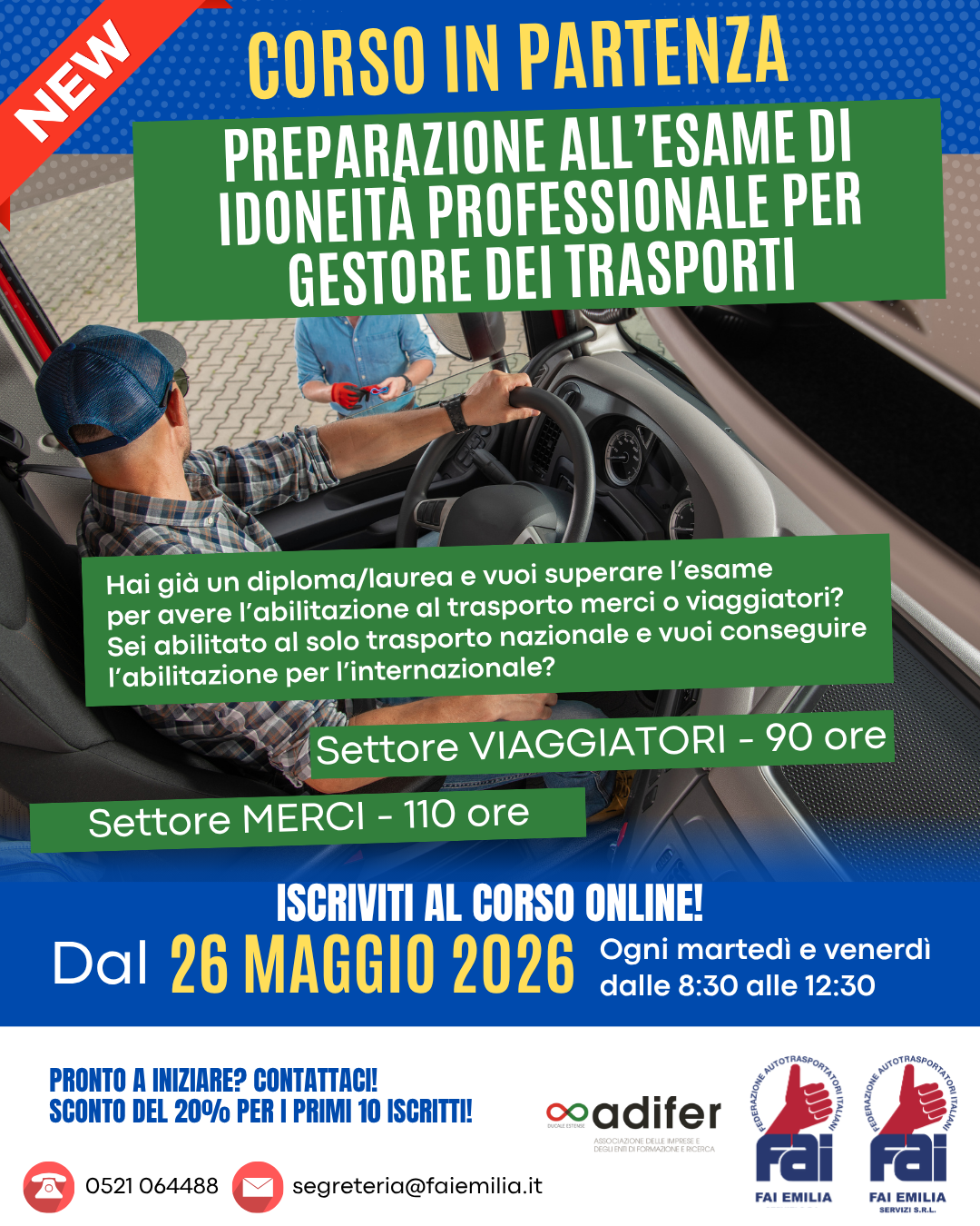 Corso Preparazione all'esame di idoneità professionale per gestore dei trasporti 2