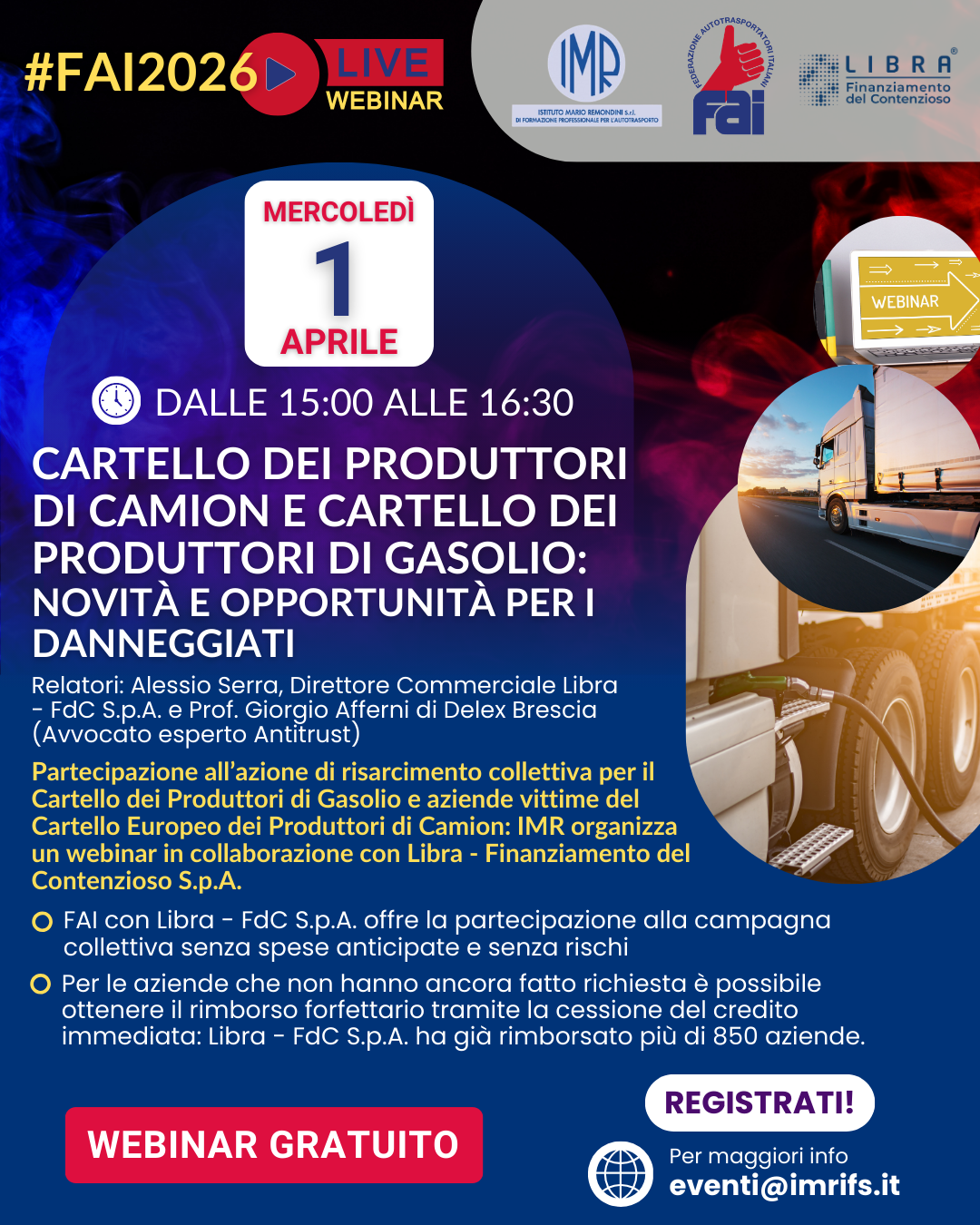Webinar 1 aprile 2026 FAI Emilia Libra locandina verticale